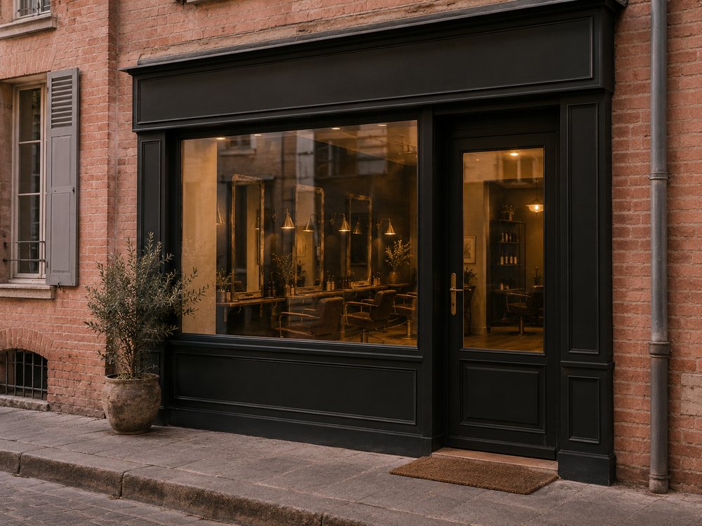 Devanture du salon, rue de la République